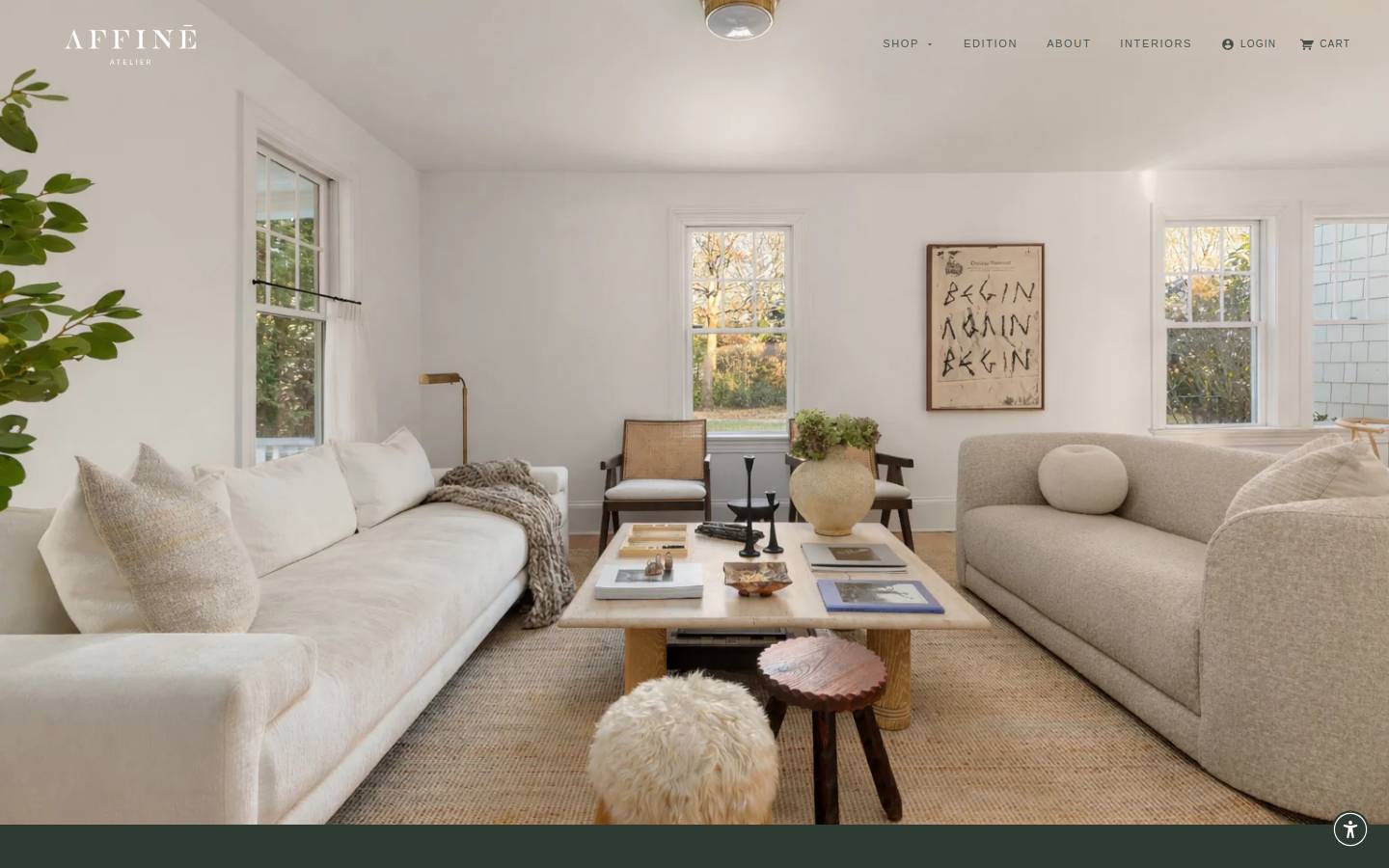 affineatelier.com homepage screenshot