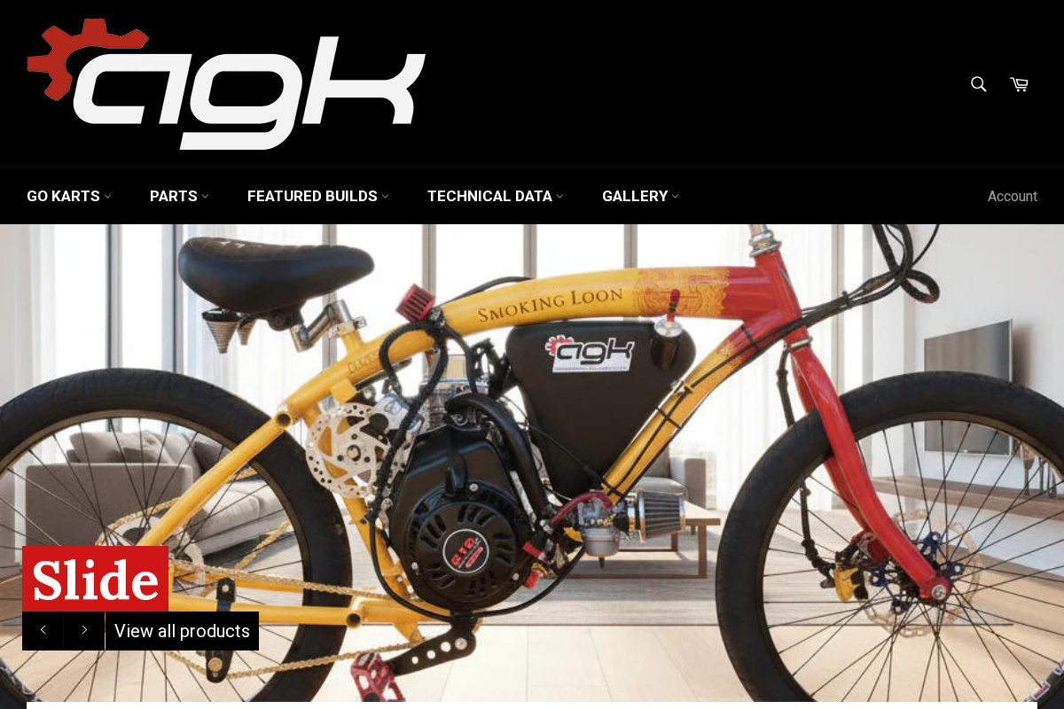 Affordable Go Karts homepage screenshot