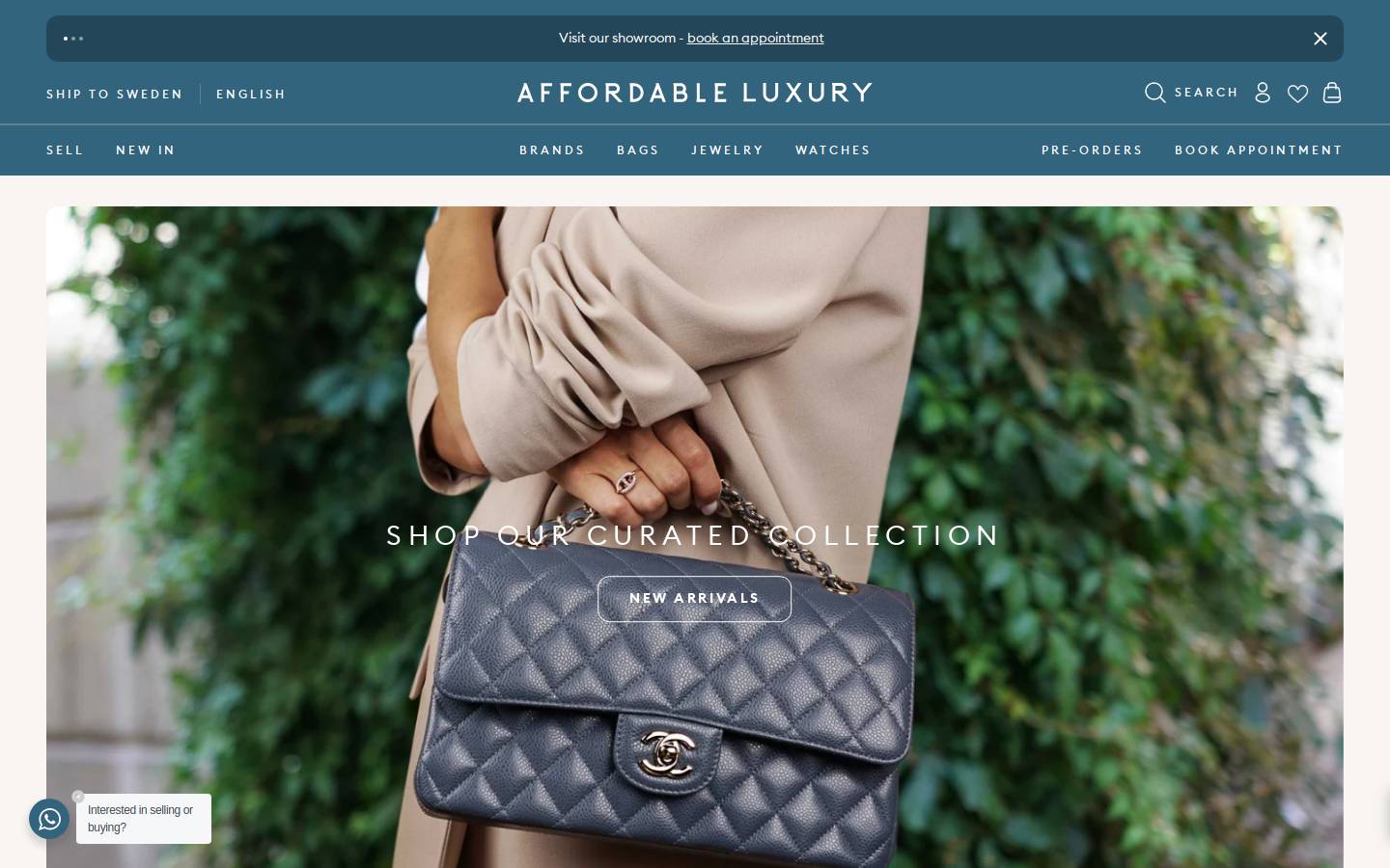 Affordable Luxury homepage screenshot