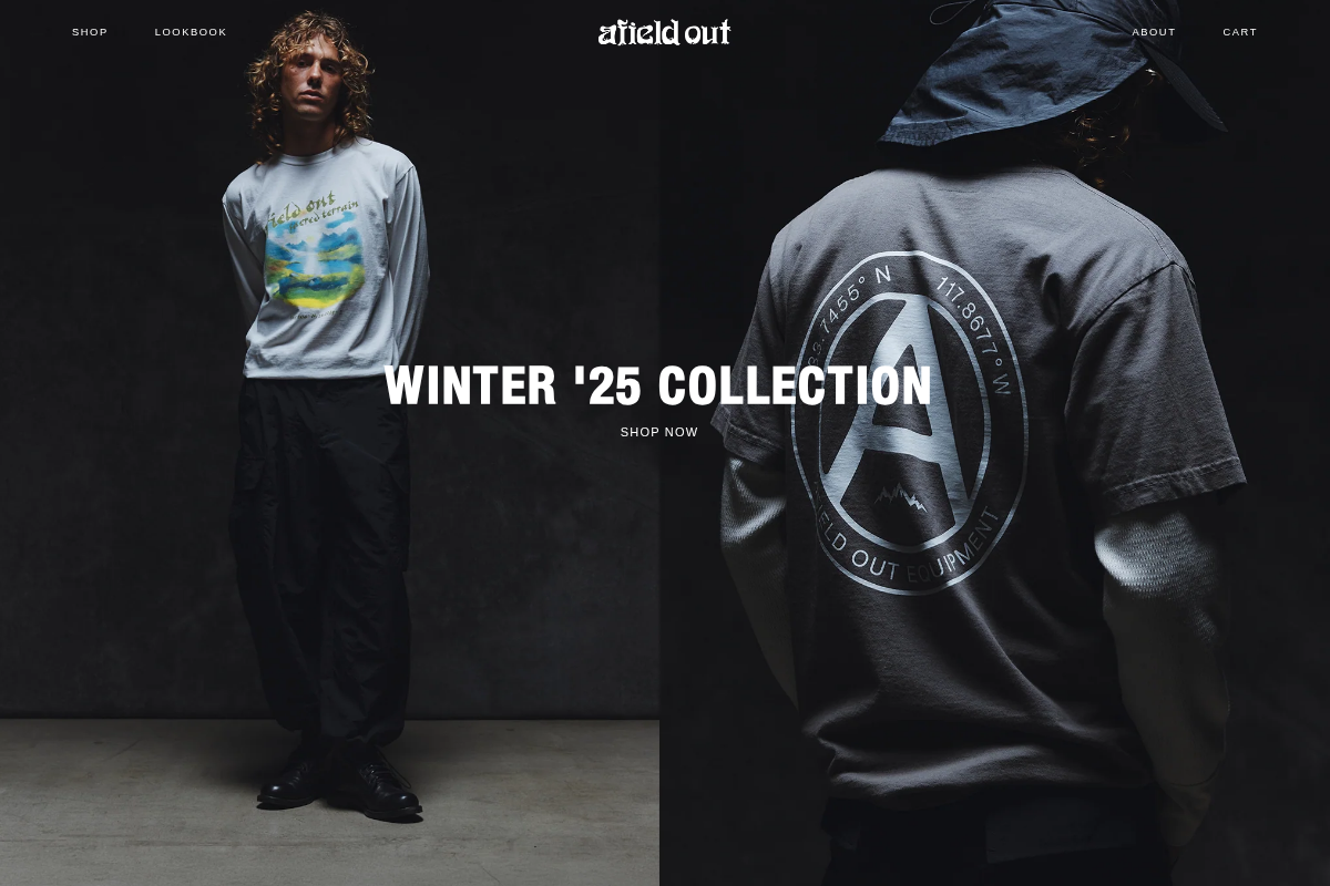 Afield Out homepage screenshot