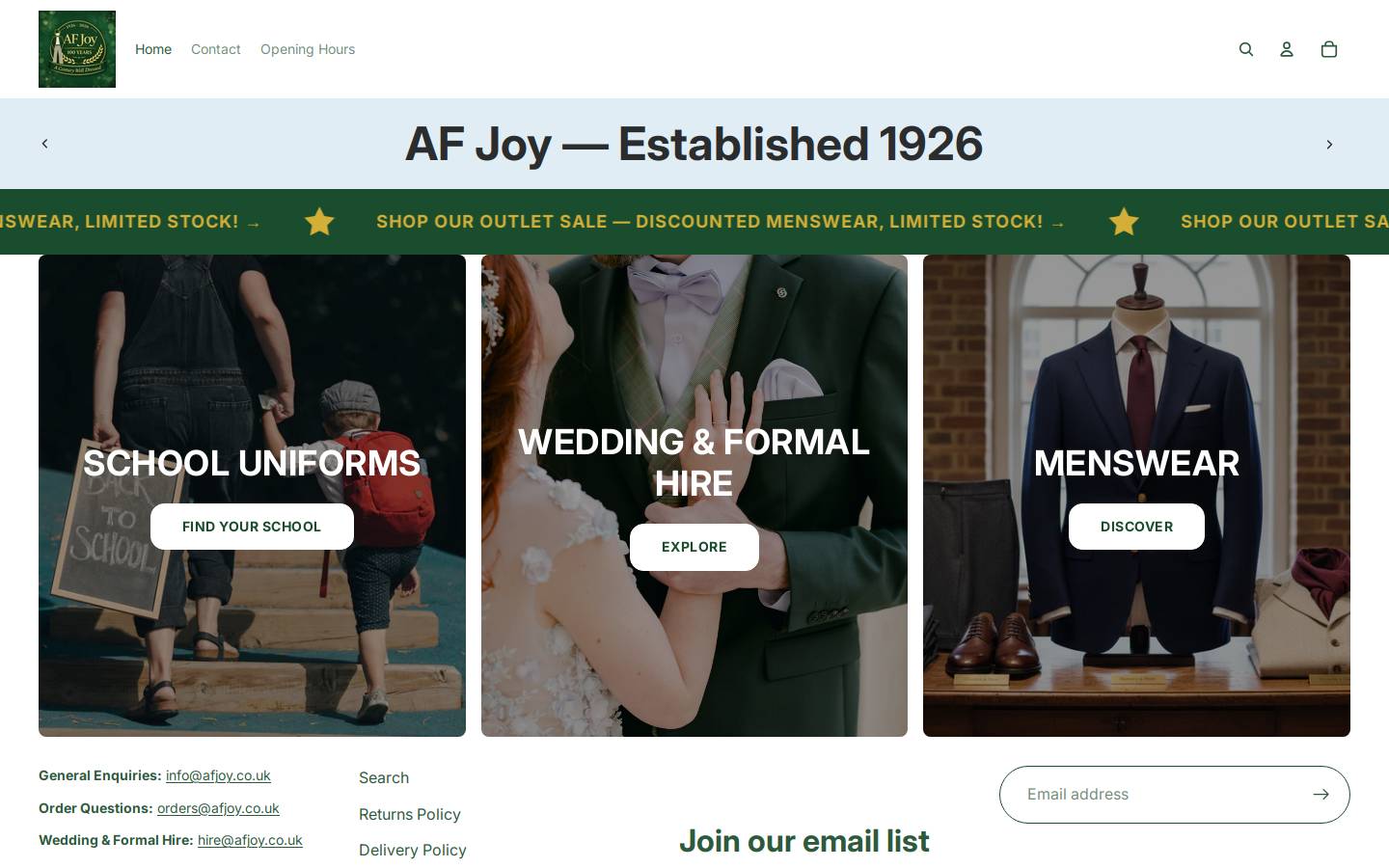 afjoy.com homepage screenshot