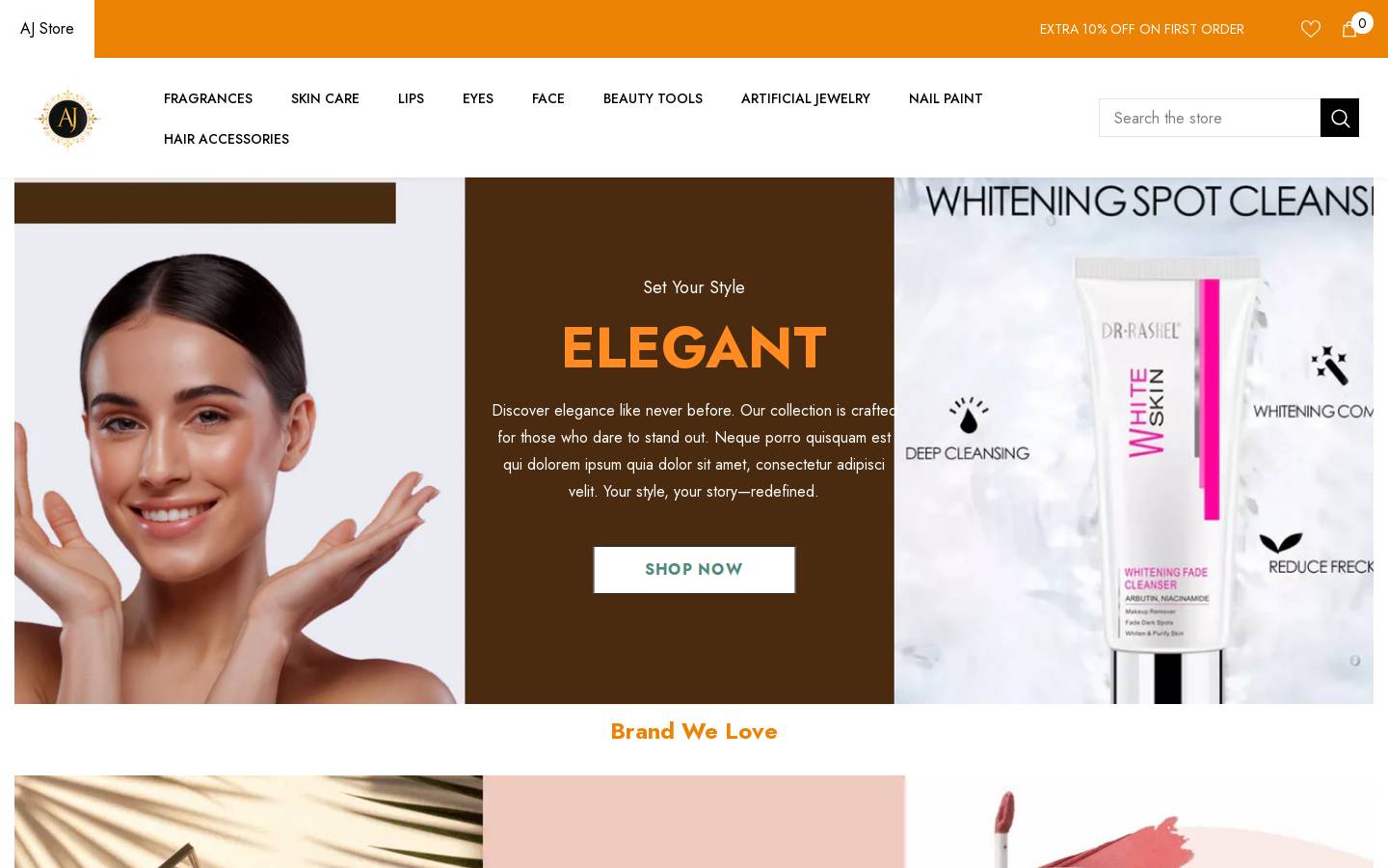 afjstore.com homepage screenshot