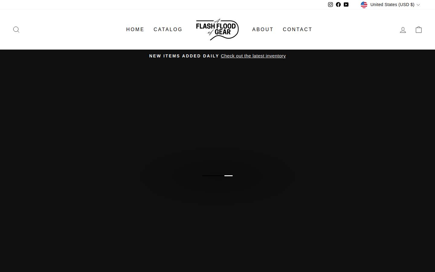 aflashfloodofgear.com homepage screenshot