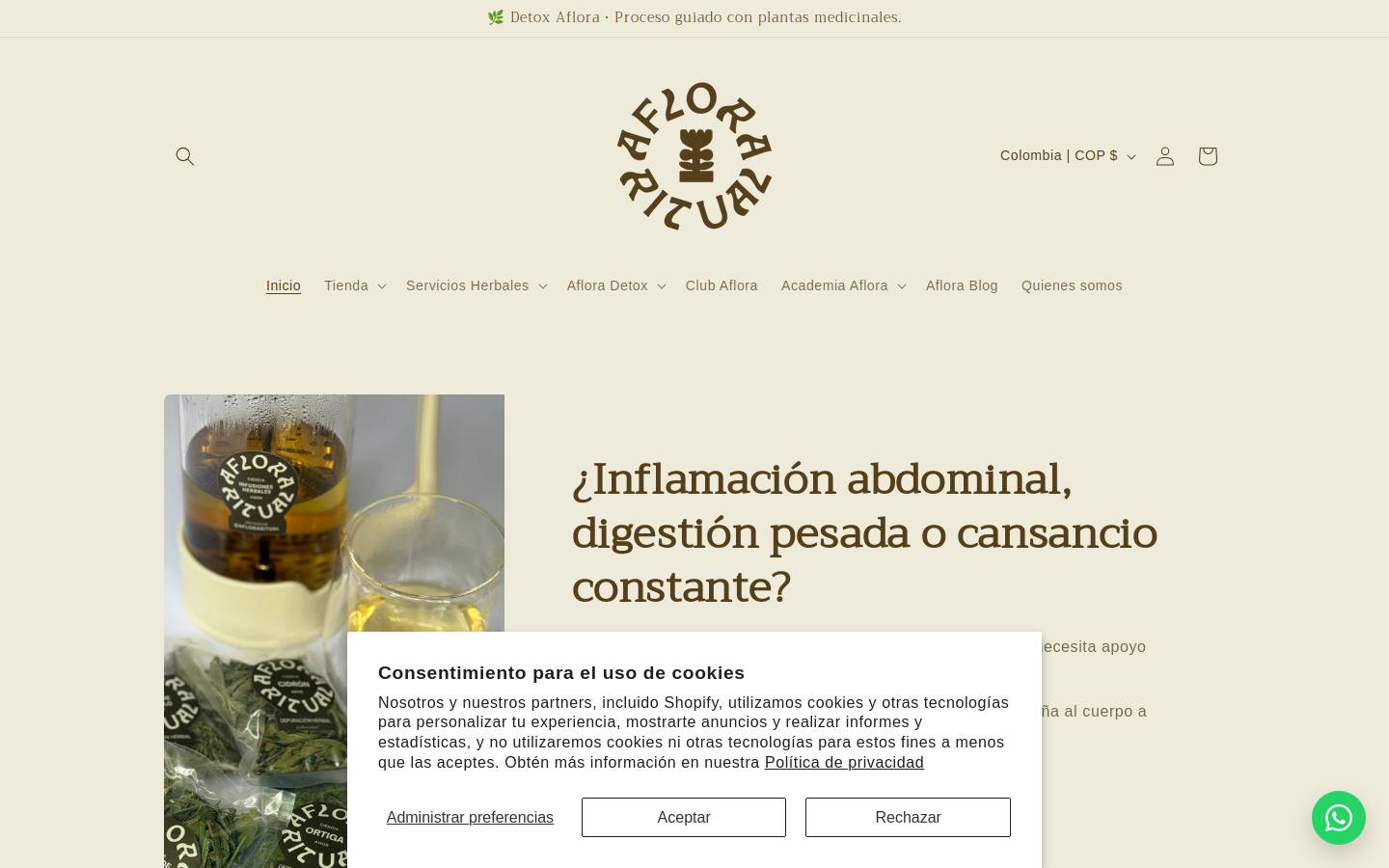 afloraritual.com homepage screenshot