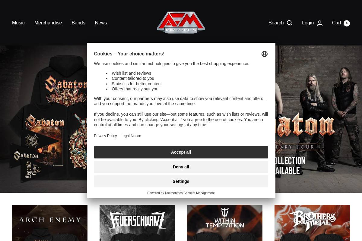 afm-records.com homepage screenshot