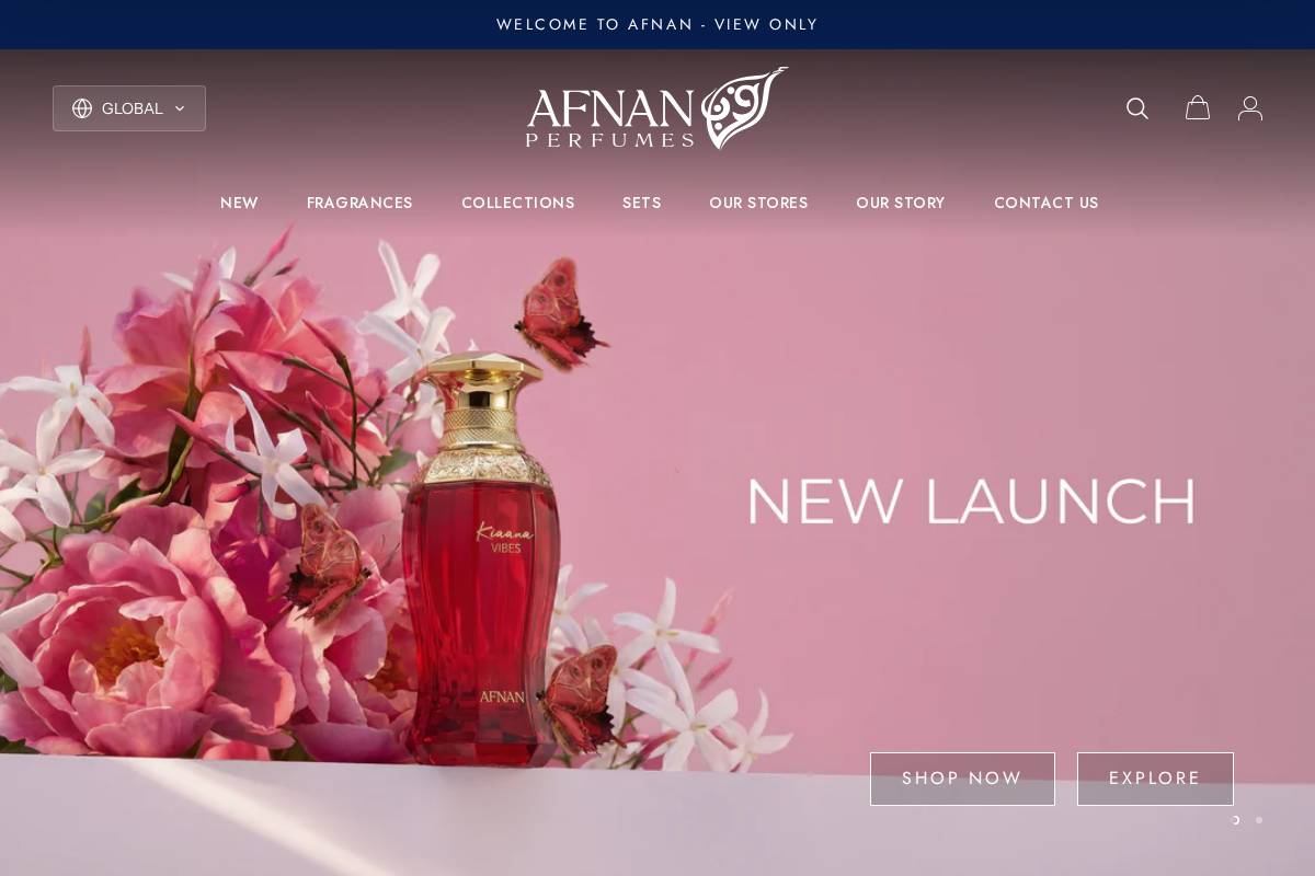 Afnan homepage screenshot