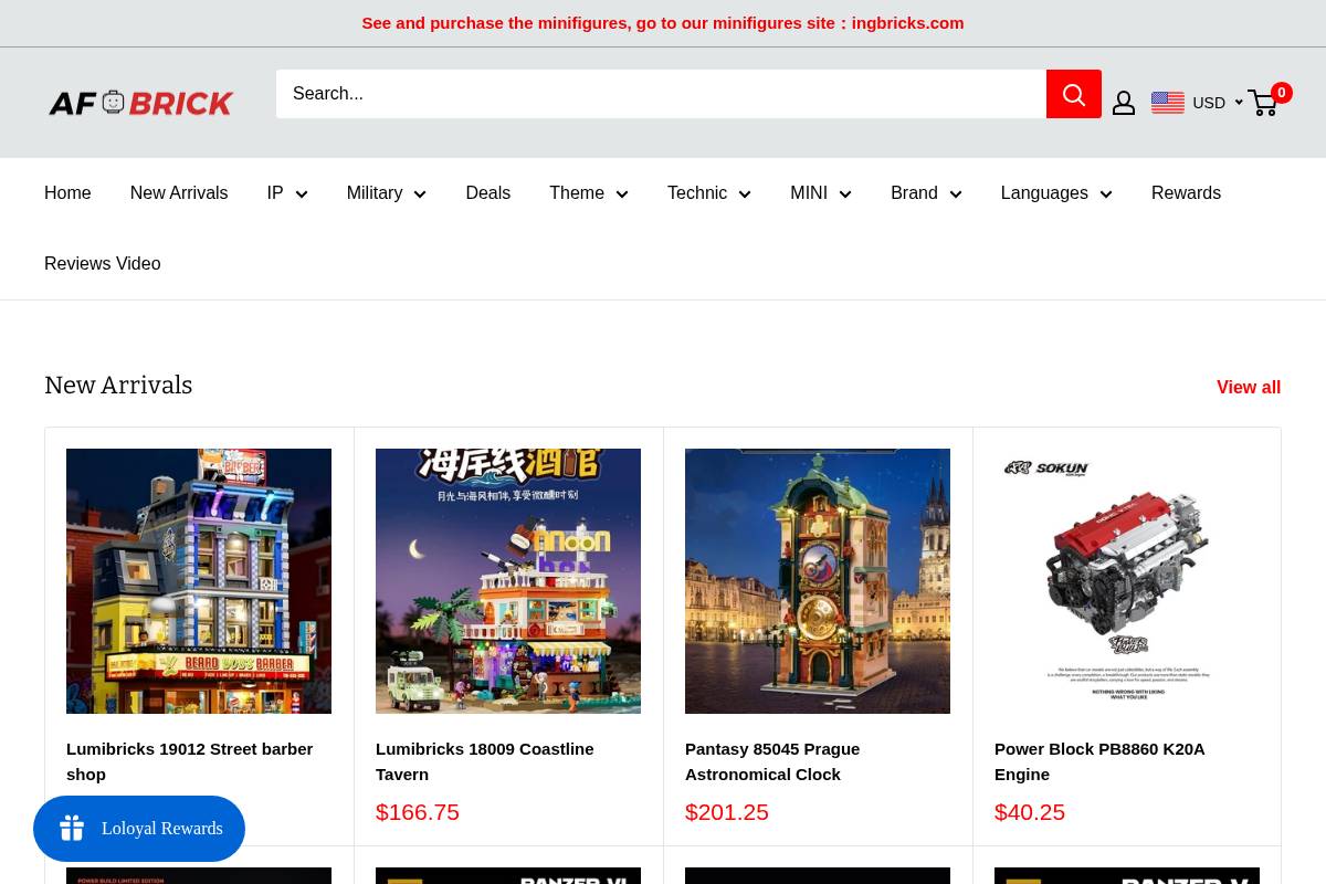 afobrick.com homepage screenshot