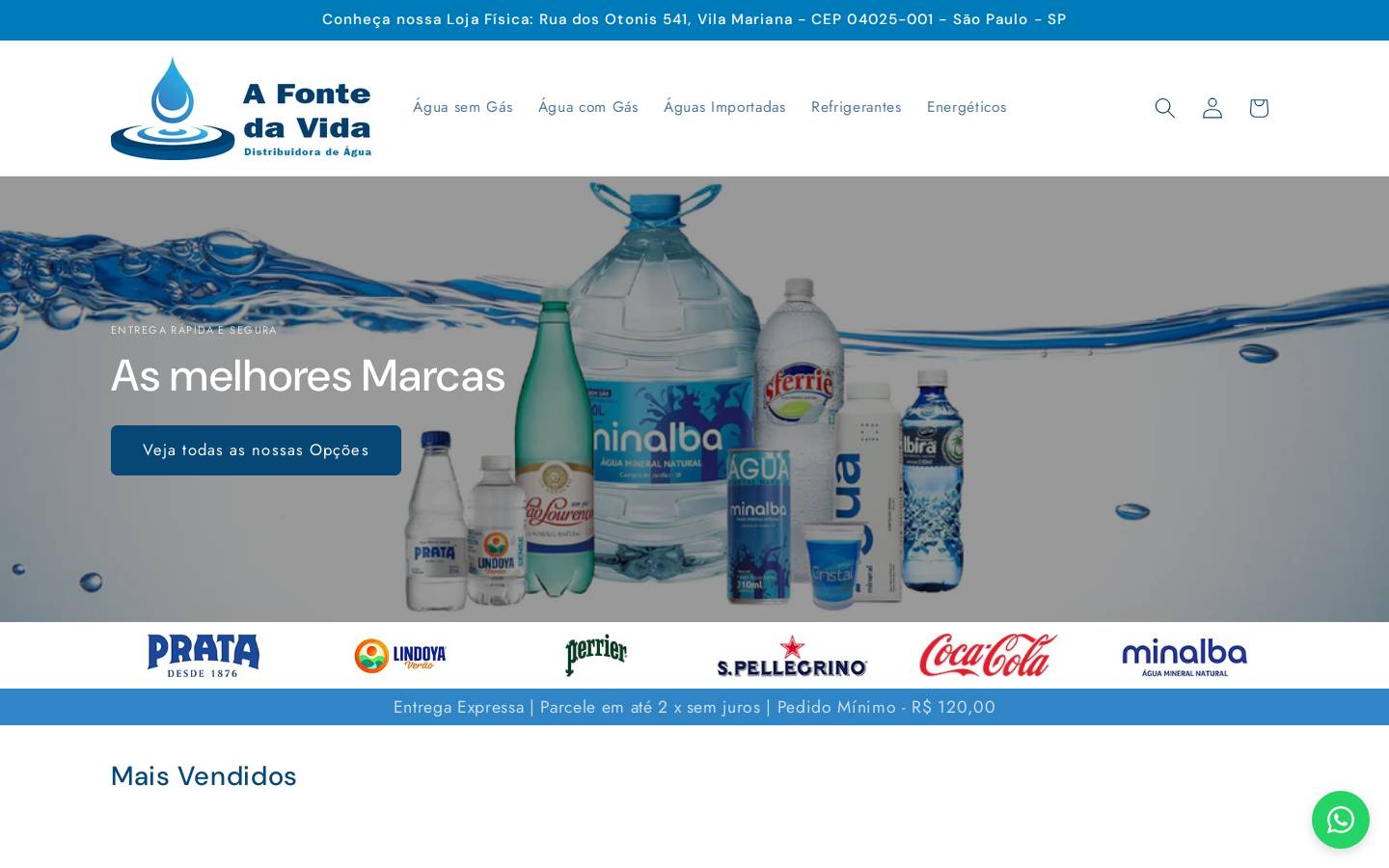 afontedavida.com.br homepage screenshot