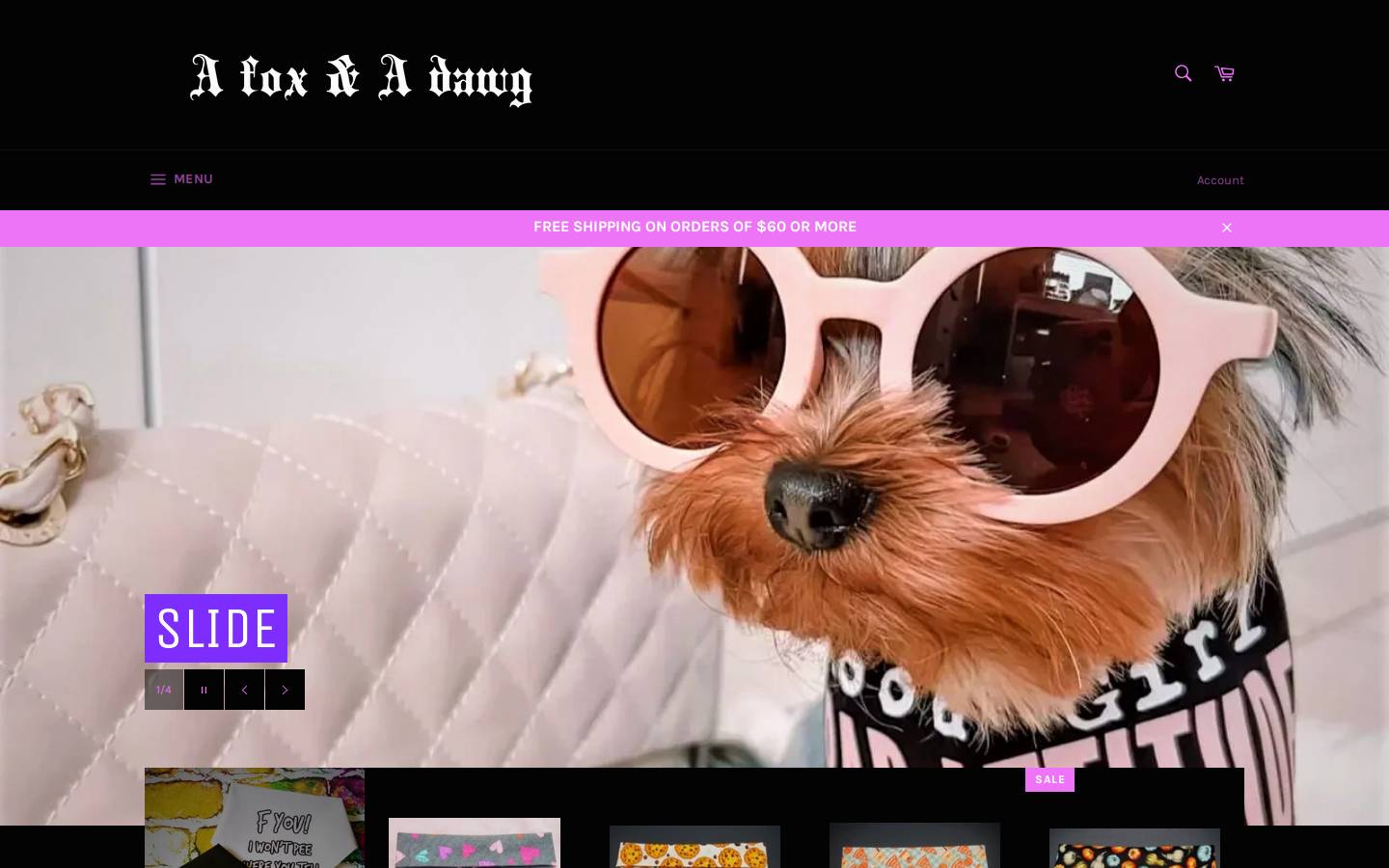 afoxandadawg.com homepage screenshot
