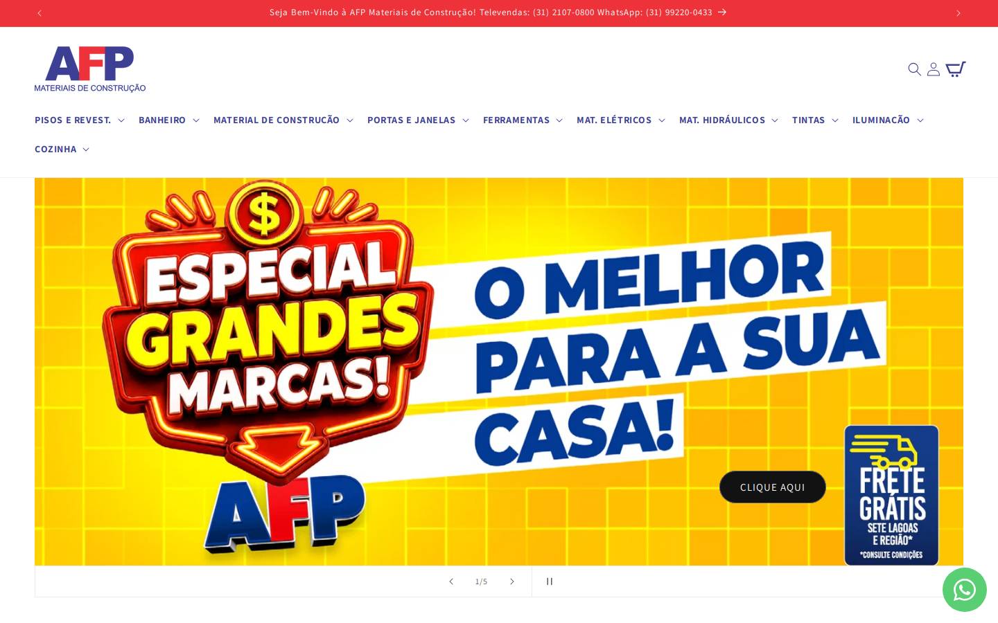 afpconstrucao.com.br homepage screenshot