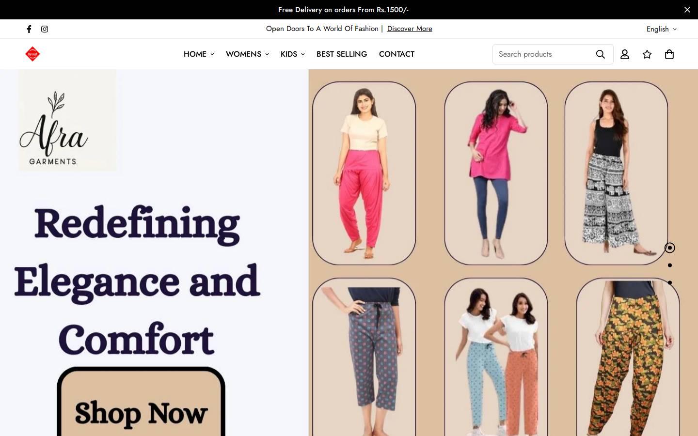 afraonline.in homepage screenshot