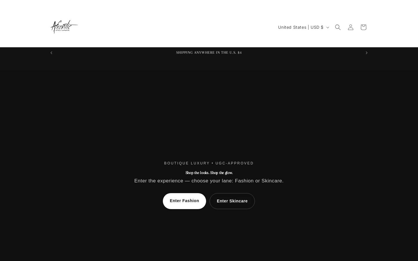 afrentic.com homepage screenshot