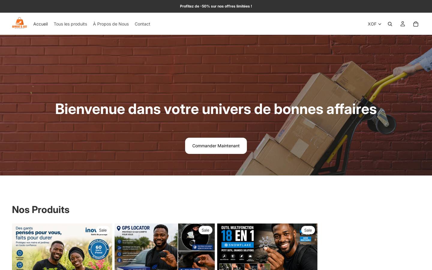 africaget.com homepage screenshot