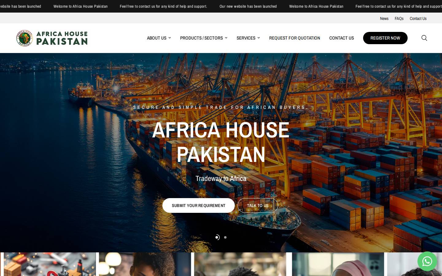 africahousepakistan.com homepage screenshot