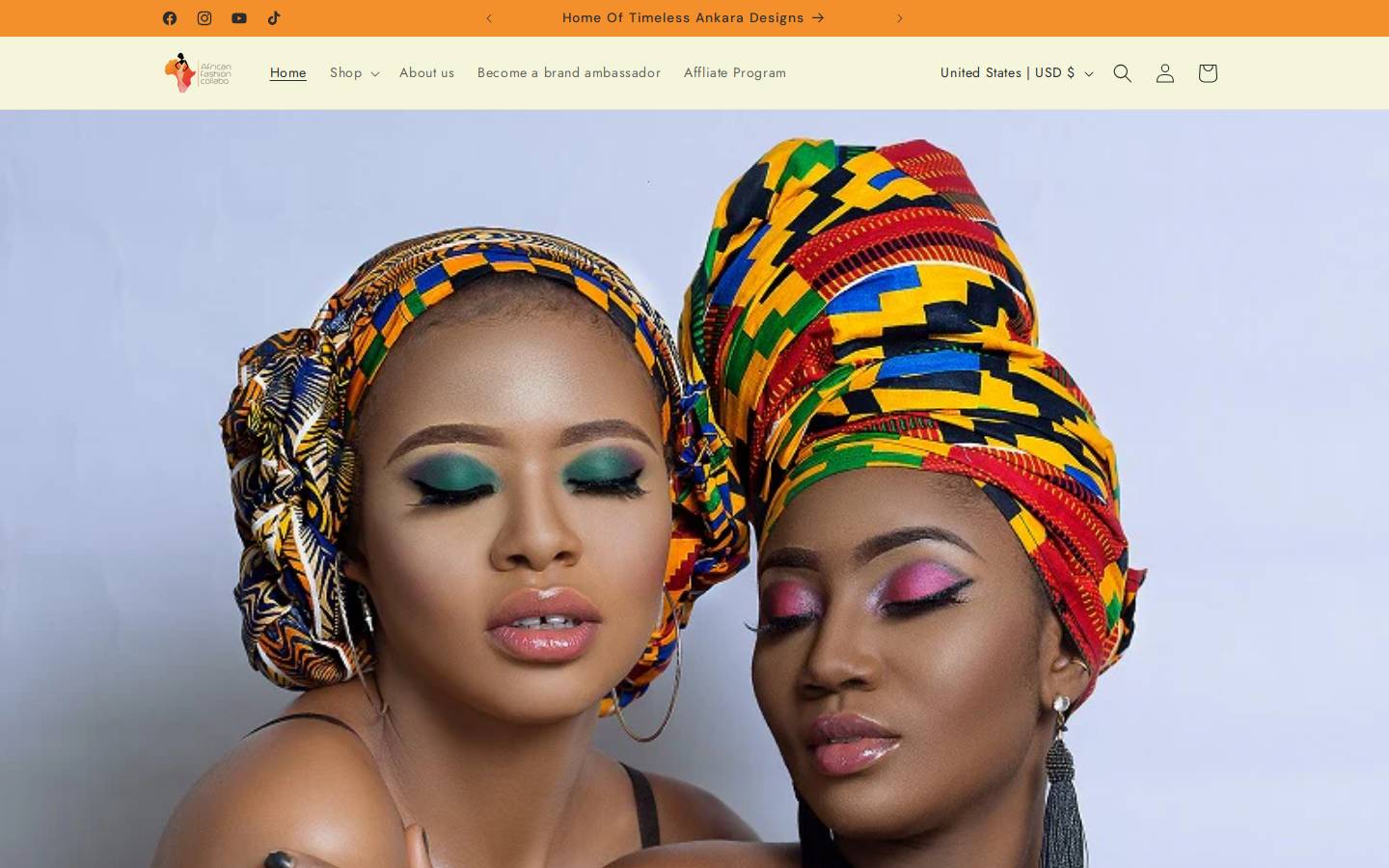 africanfashioncollabo.com homepage screenshot
