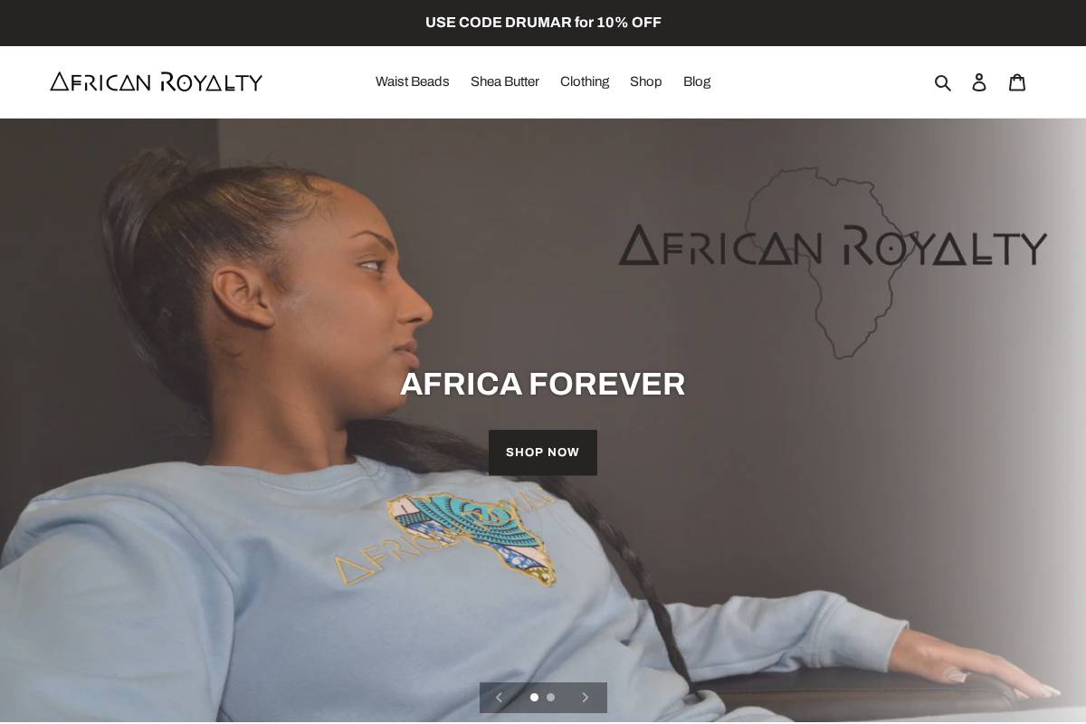 africanroyalty.ca homepage screenshot