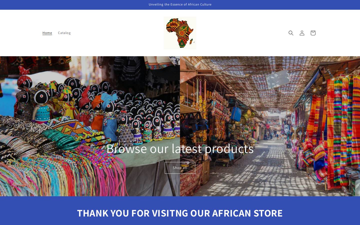 afrikanomarket.com homepage screenshot