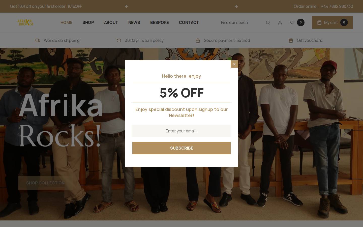afrikarocks.com homepage screenshot
