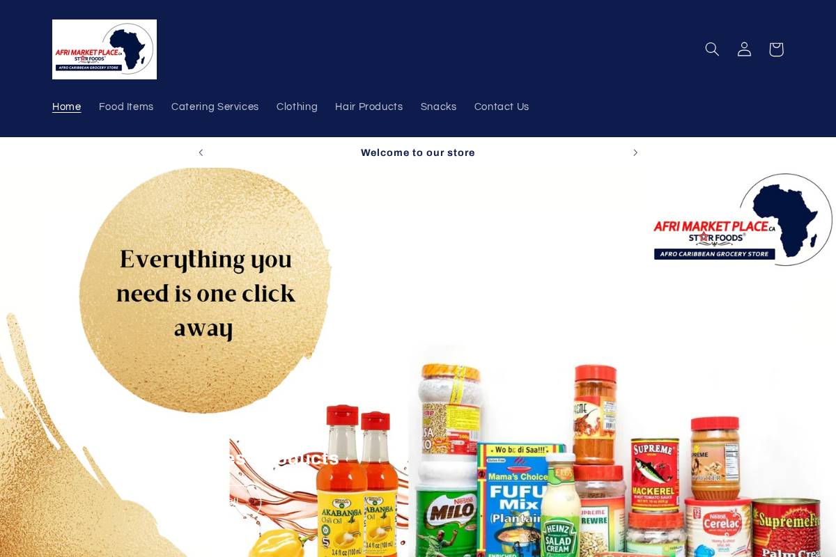 afrimarketplace.ca homepage screenshot