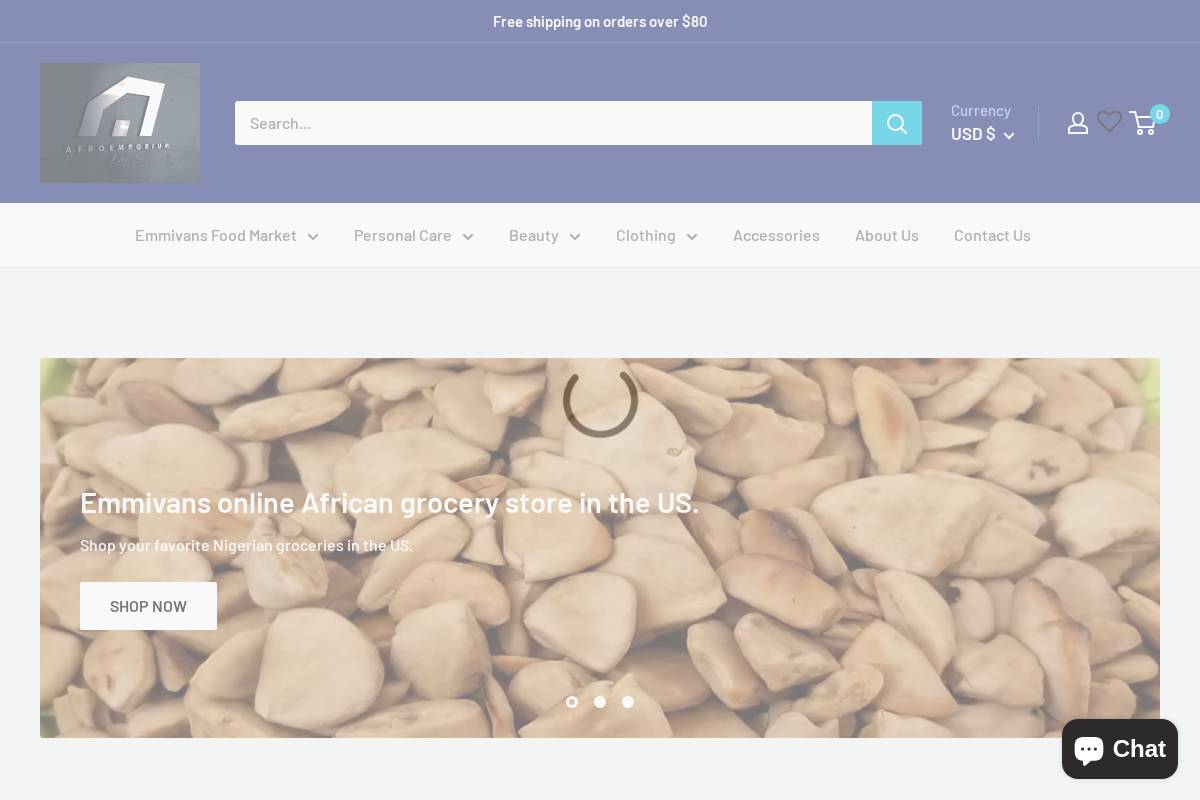 afroemporium.com homepage screenshot