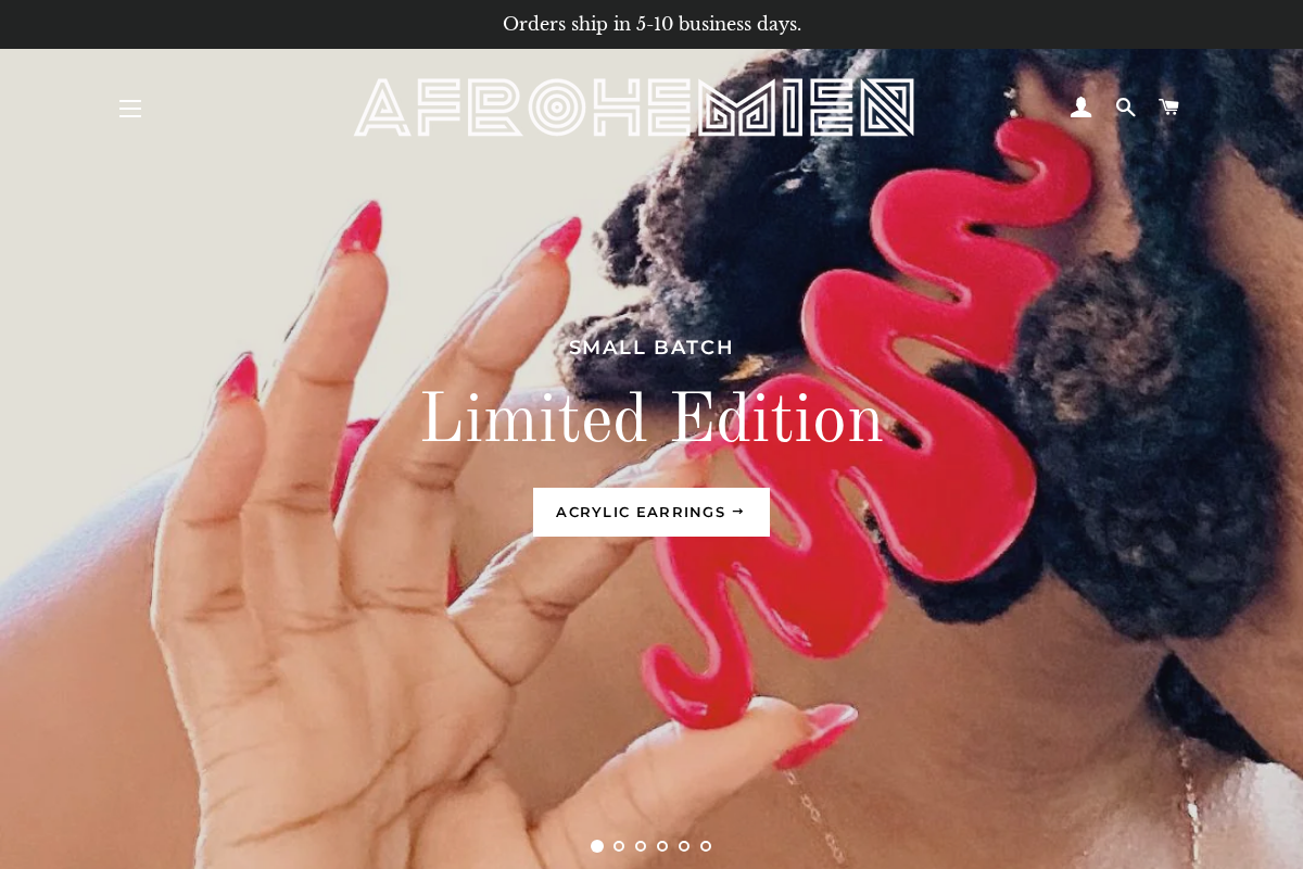 Afrohemien.com homepage screenshot