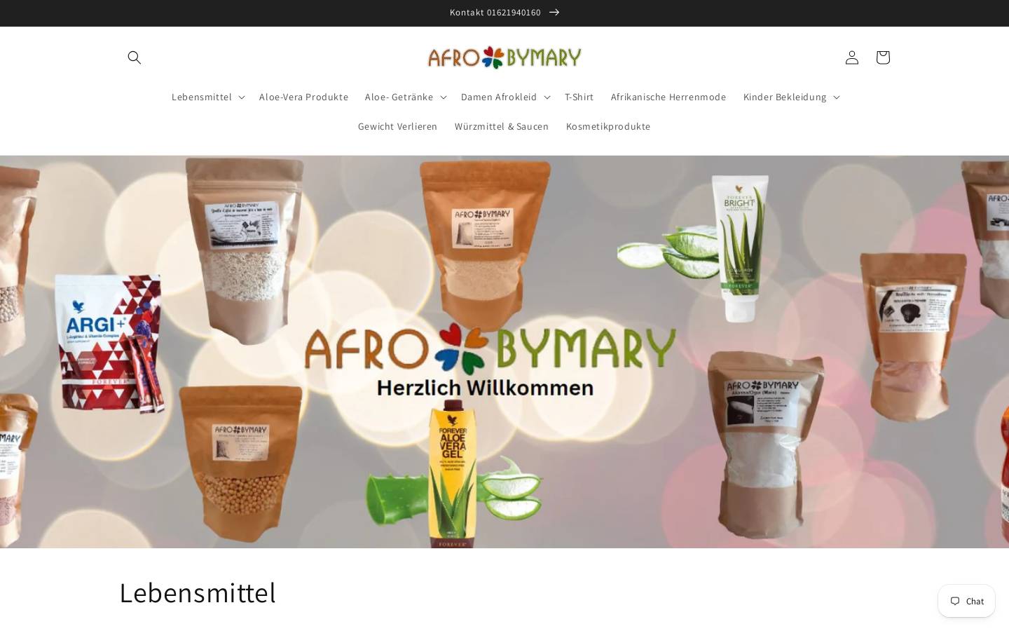 afroshopbymary.de homepage screenshot