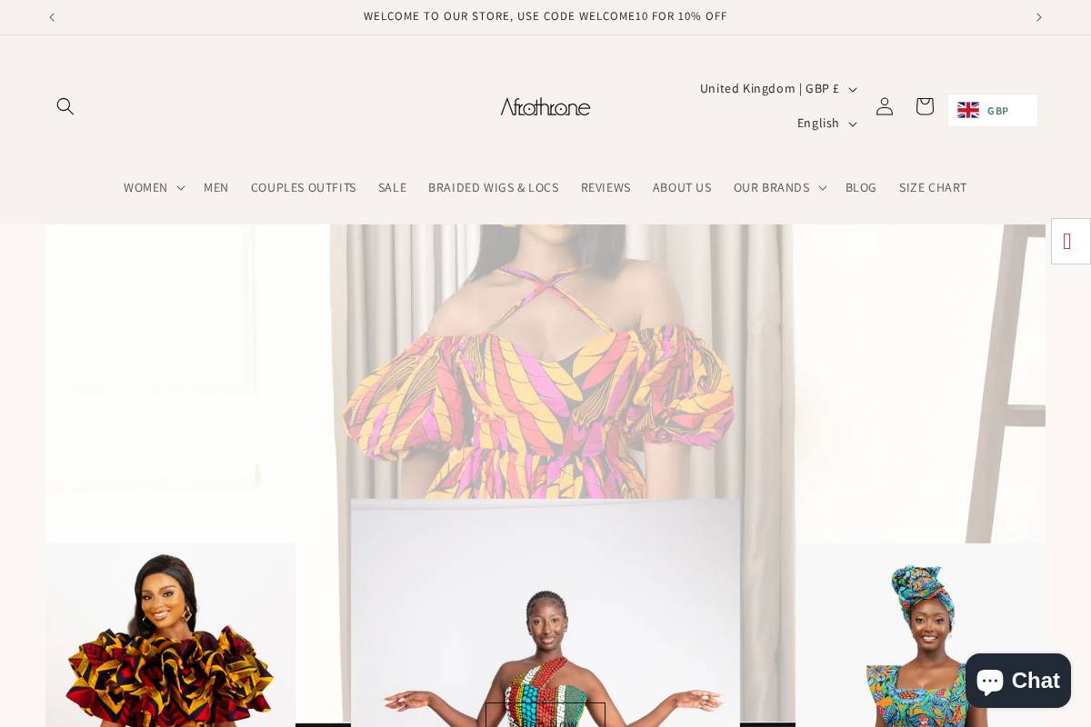 afrothrone.com homepage screenshot