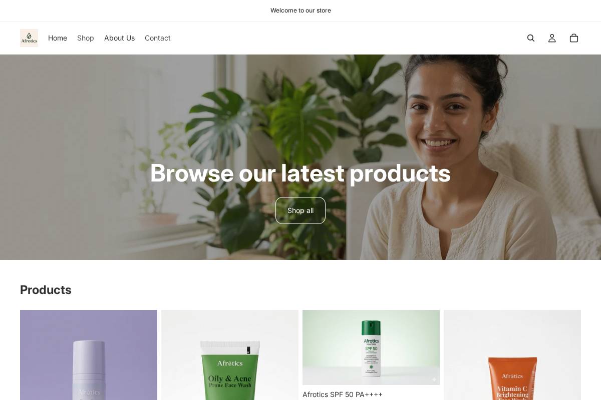 afrotics.com homepage screenshot