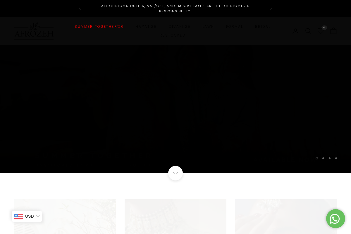 AFROZEH homepage screenshot