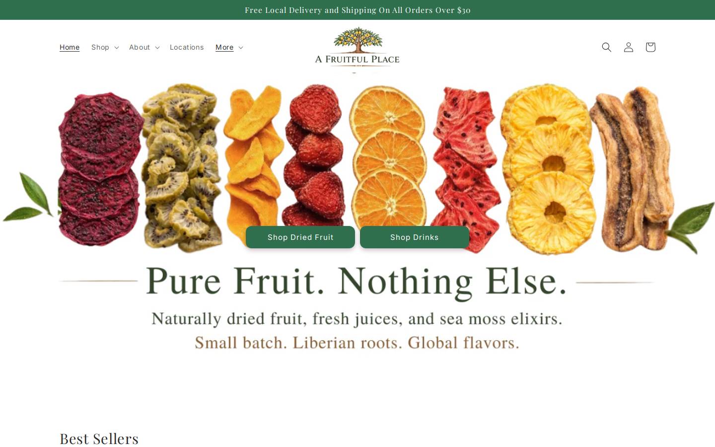 afruitfulplace.com homepage screenshot