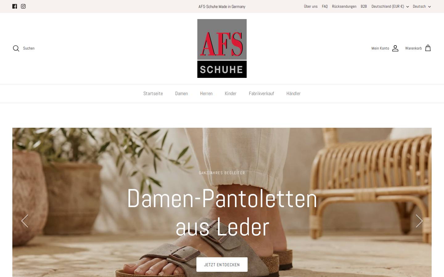 Schuhe, Arbeitsschuhe, Freizeitschuhe, Gesundheitsschuh homepage screenshot