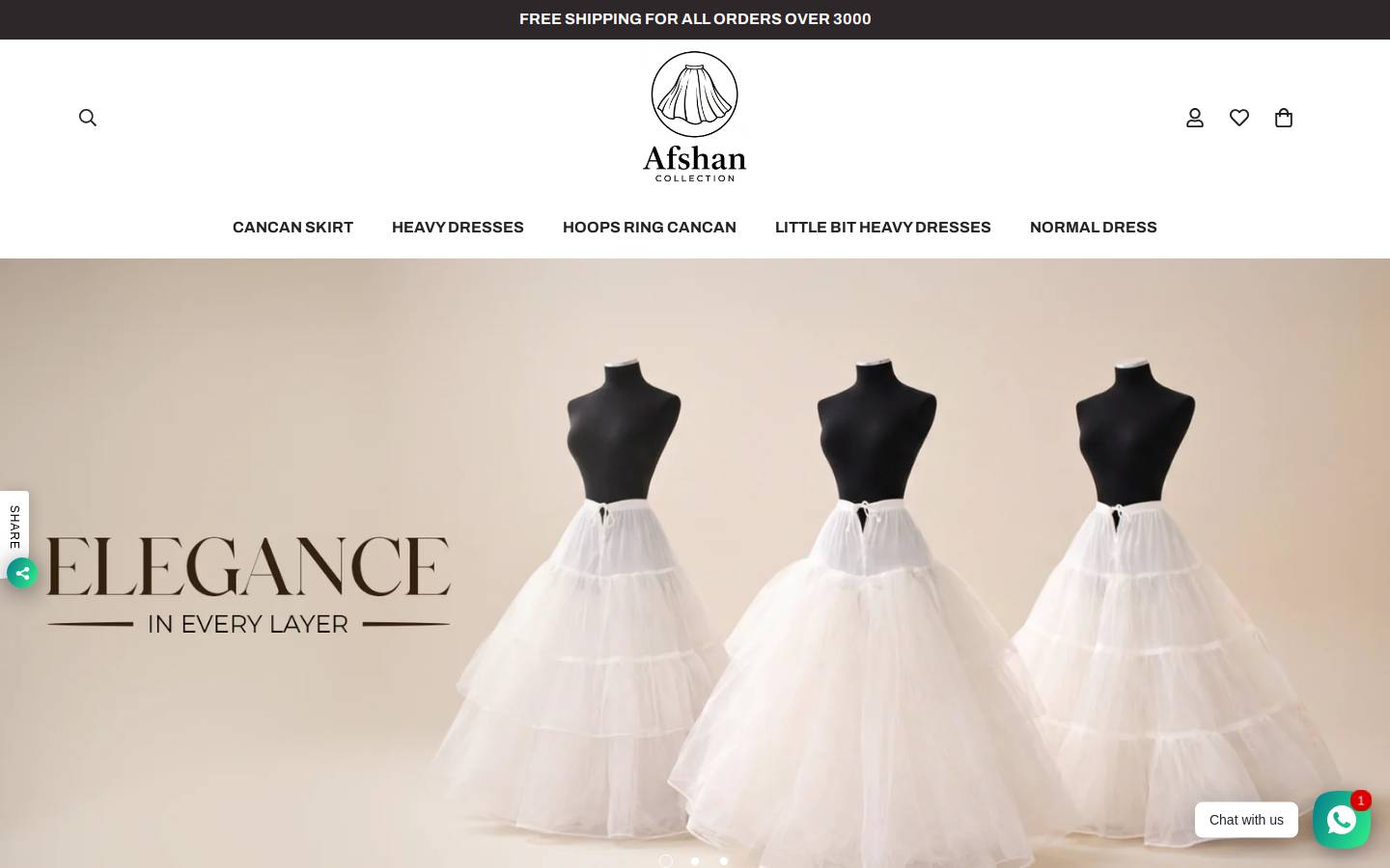 afshancollection.com homepage screenshot