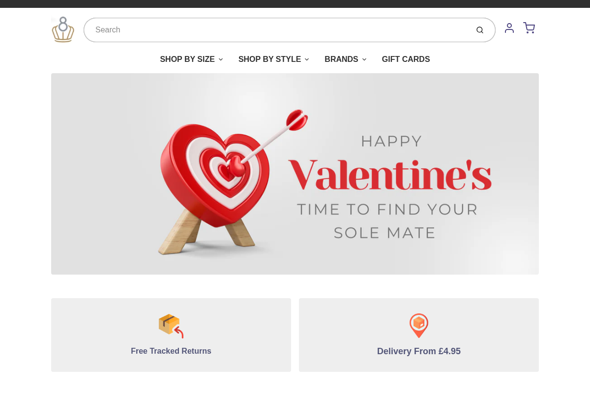 After 8 Shoes homepage screenshot