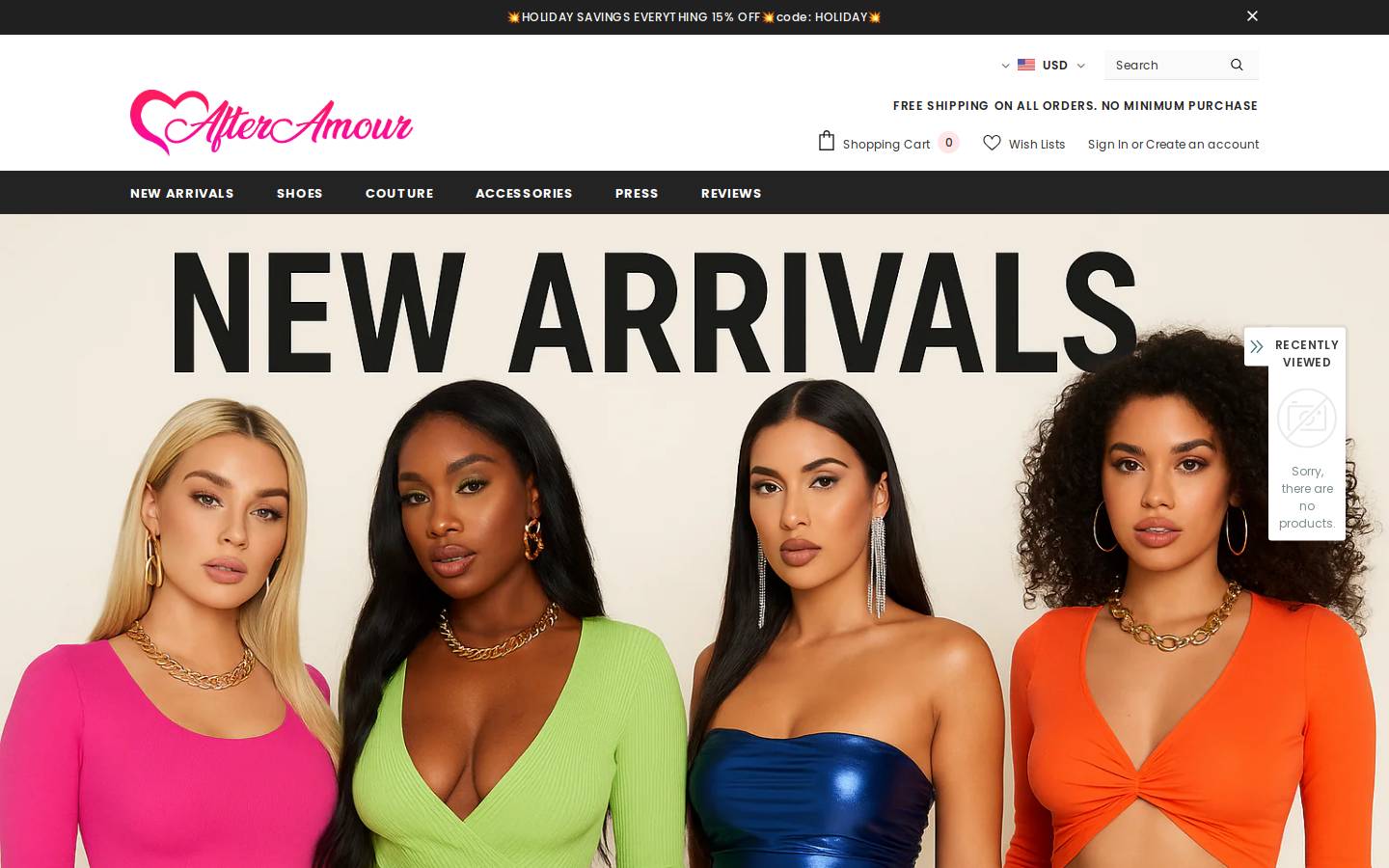 afteramour.com homepage screenshot