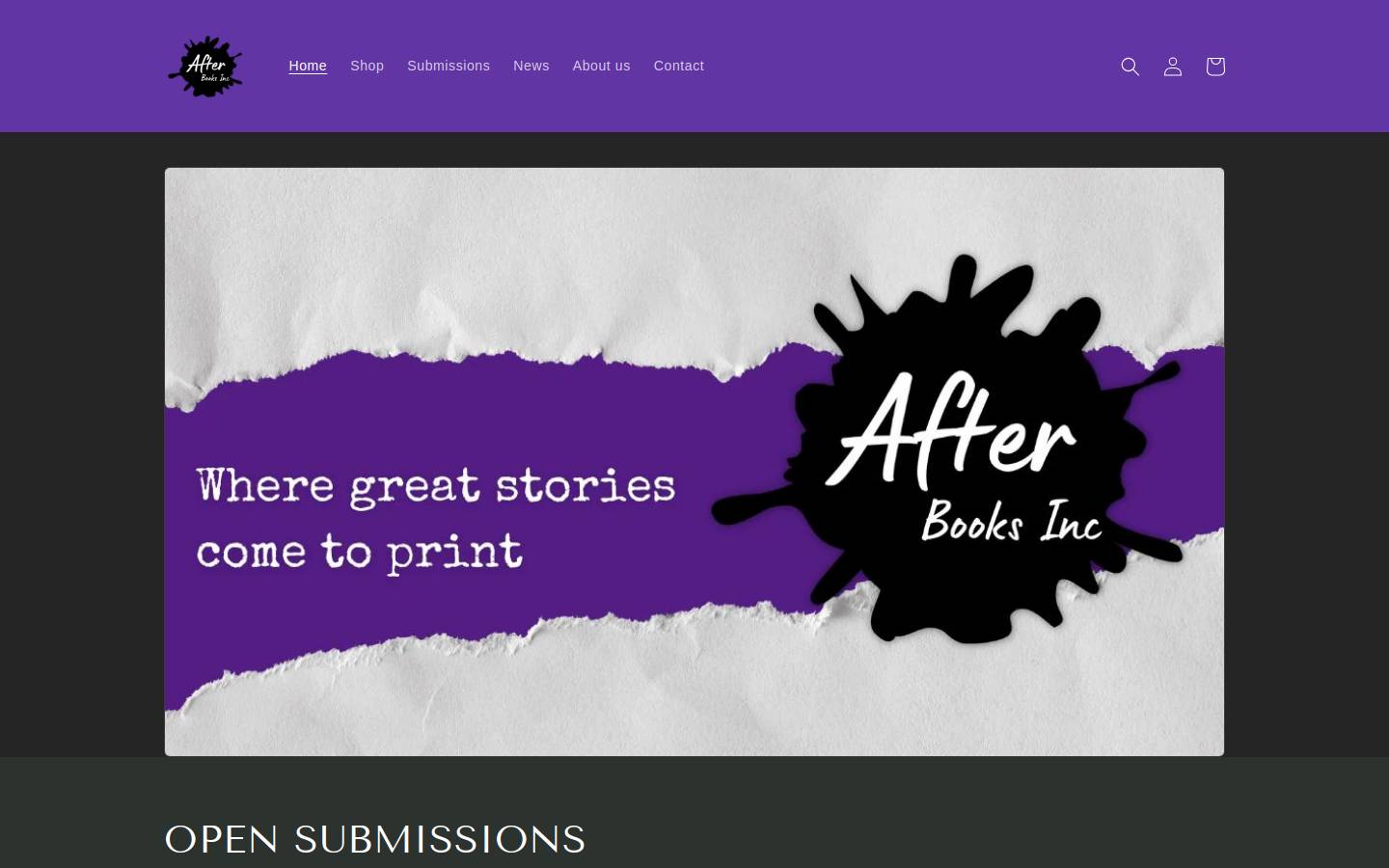 afterbooks.ca homepage screenshot