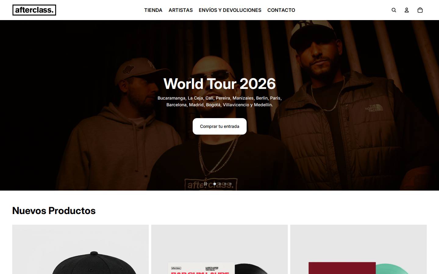 afterclassrecords.com homepage screenshot