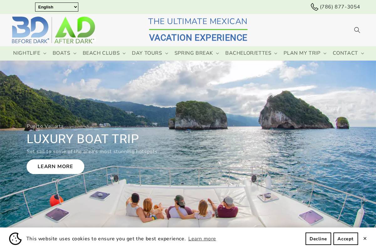afterdark-entertainment.com homepage screenshot