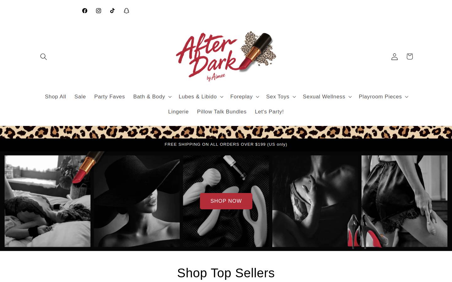 afterdarkbyaimee.com homepage screenshot