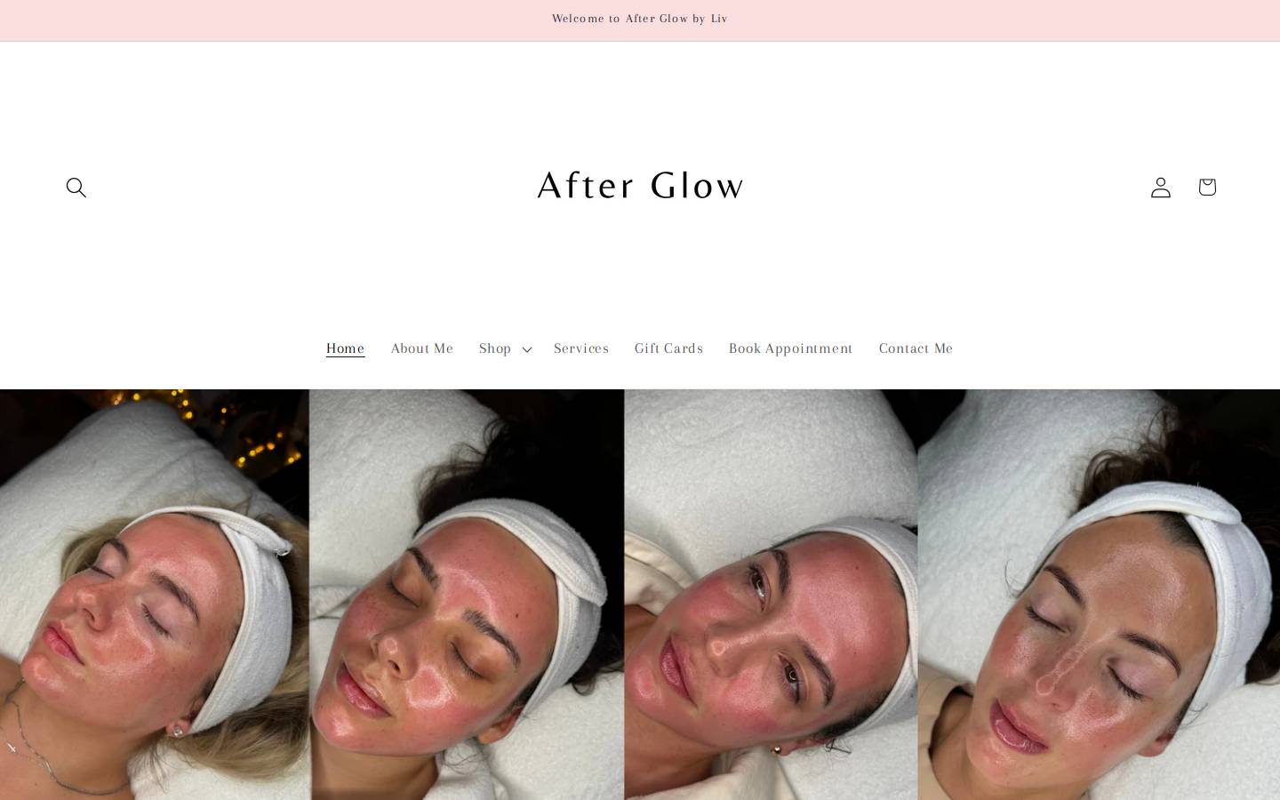 afterglowbyliv.com homepage screenshot