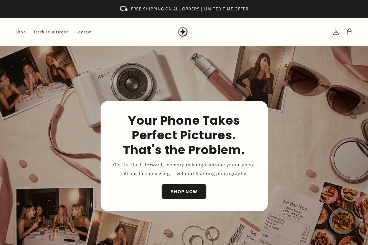 afterglowcamera.com homepage screenshot