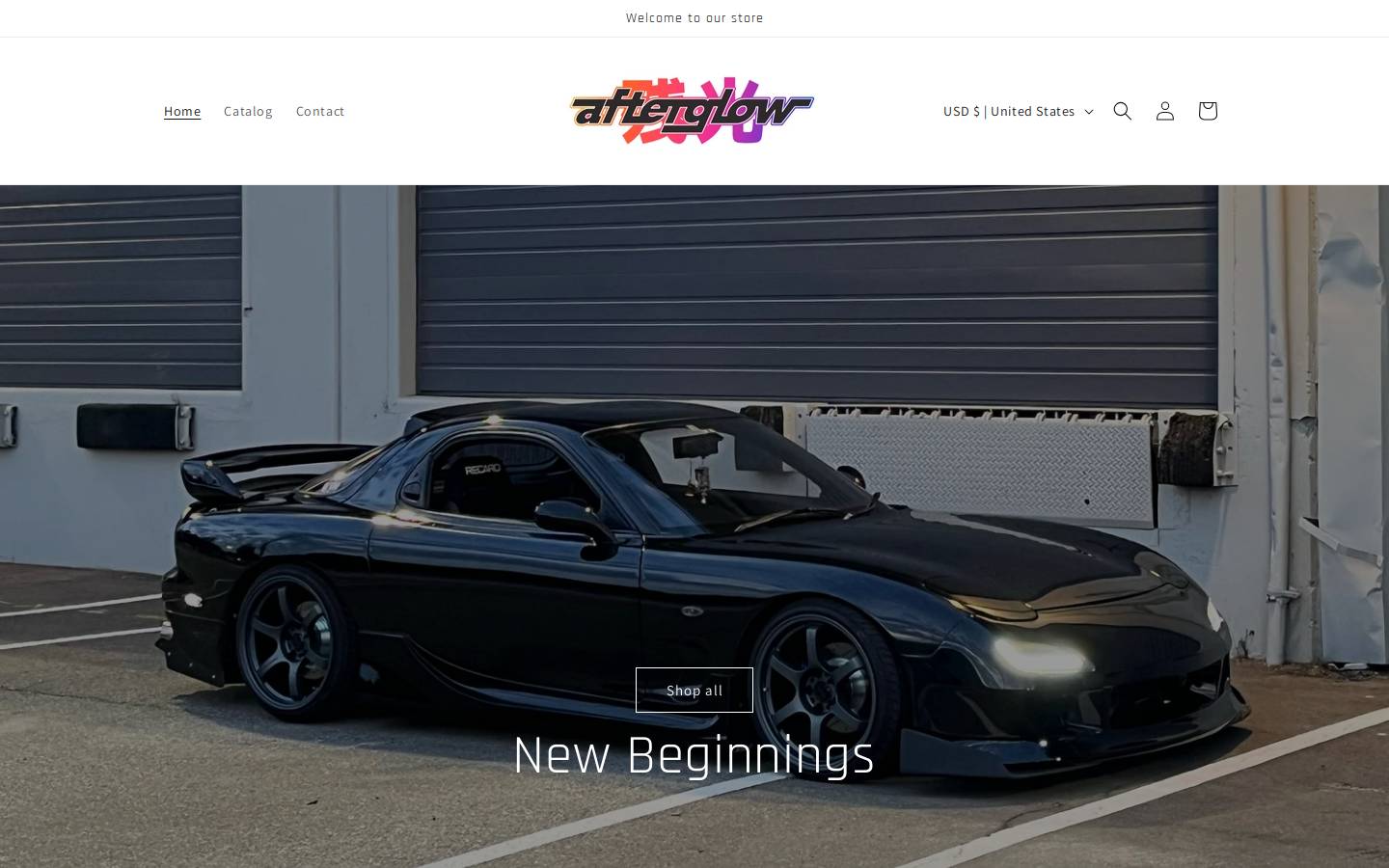 afterglowjp.com homepage screenshot