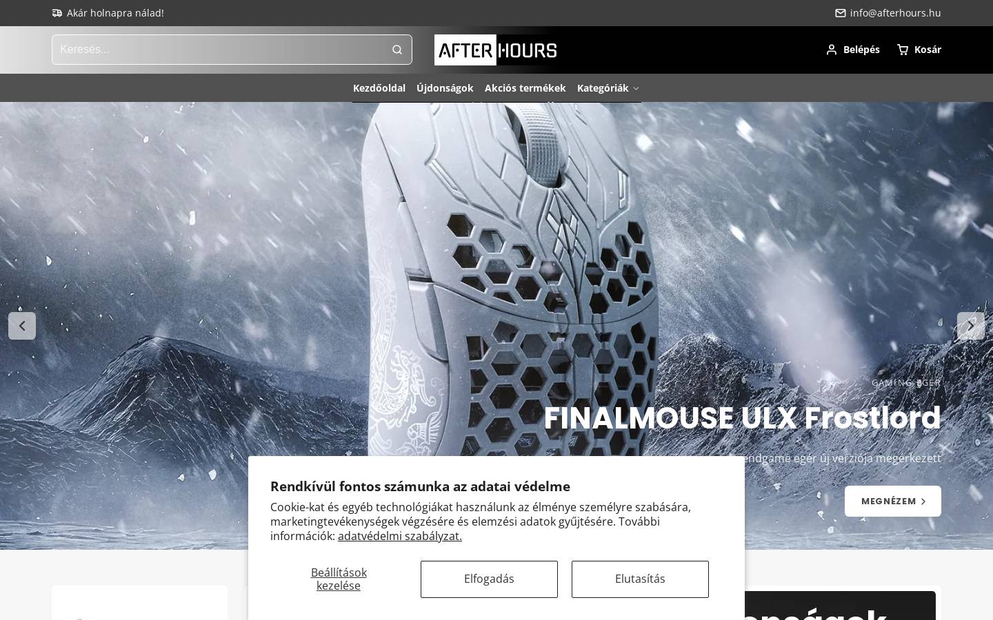 afterhours.hu homepage screenshot