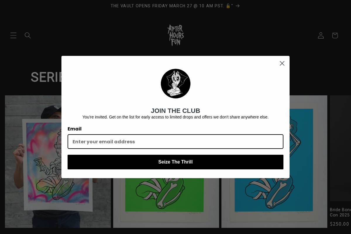 afterhoursfun.com homepage screenshot