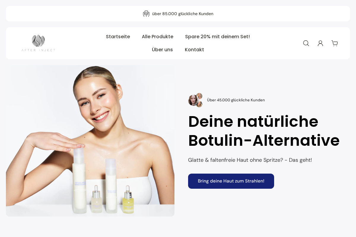 Afterinject homepage screenshot