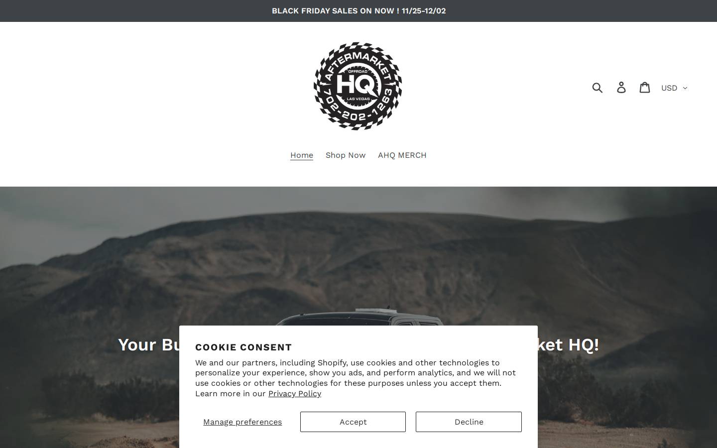aftermarket-hq.com homepage screenshot