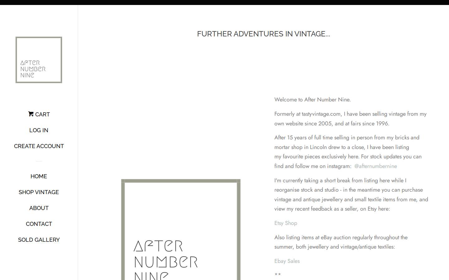 afternumbernine.com homepage screenshot