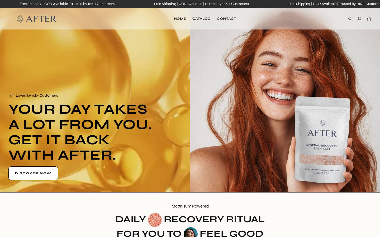 afterrecovery.in homepage screenshot