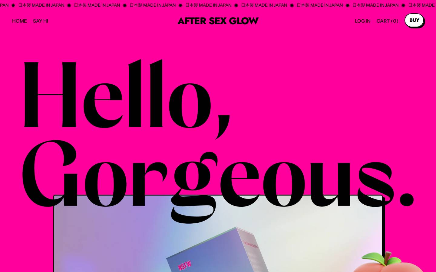 aftersexglow.com homepage screenshot