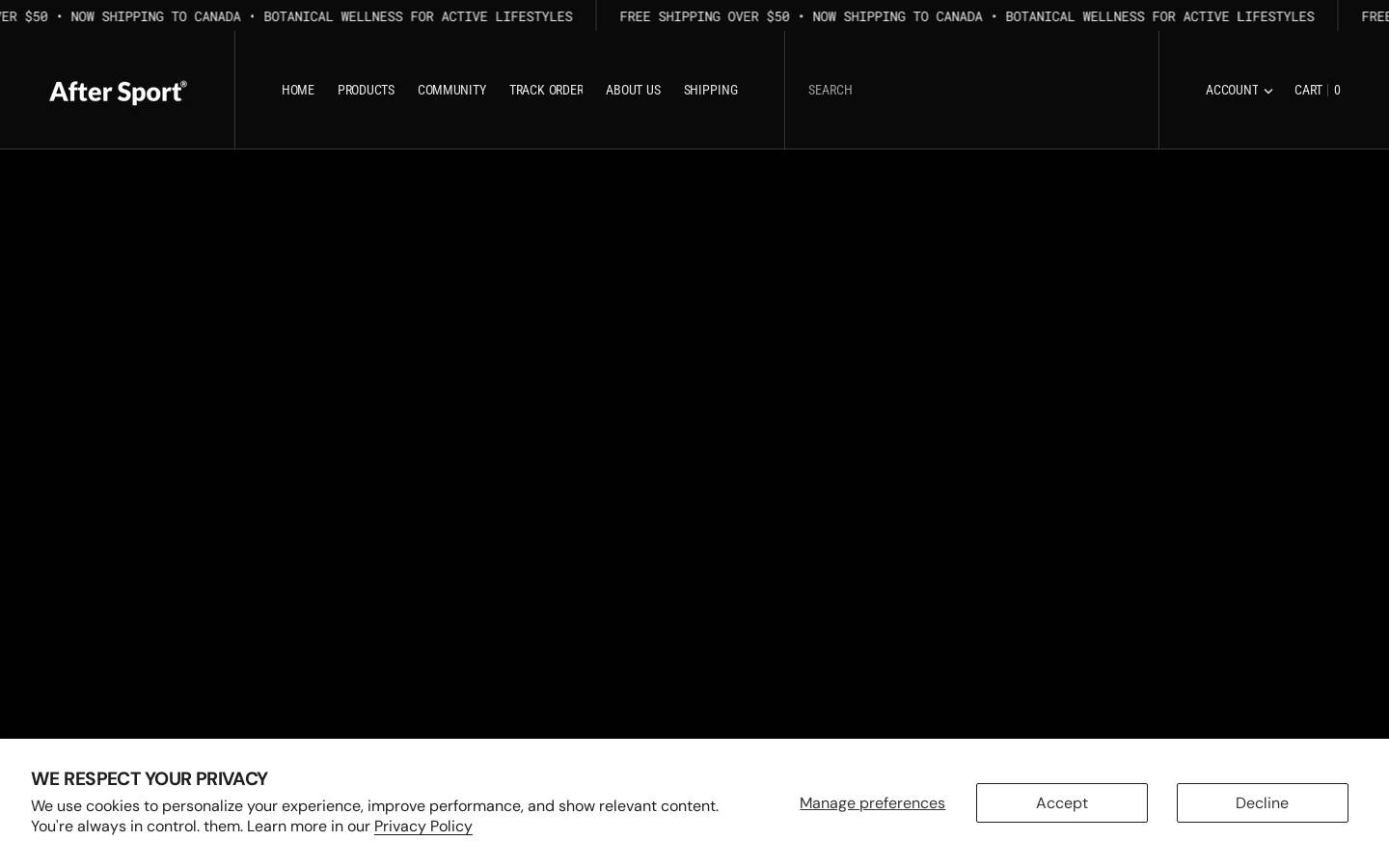 aftersportshop.com homepage screenshot