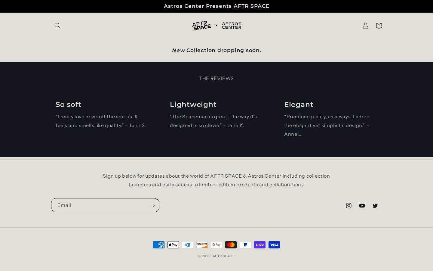 aftrspace.com homepage screenshot
